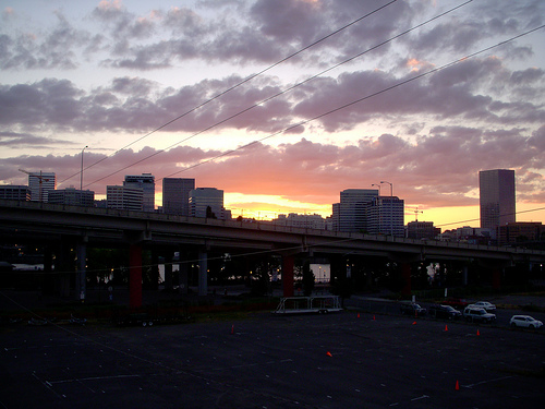 Abandoned parking lot in Portland
