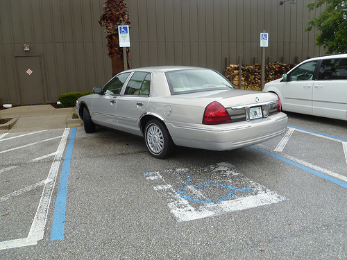 Disabled parking spot in Florida