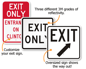 customize exit-only sign
