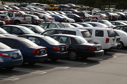packed parking lot