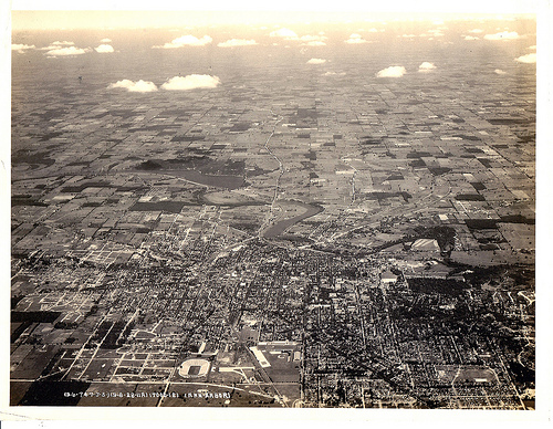 Ann Arbor, seen from the air, 1928.