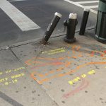 Street stencils honor pedestrian deaths